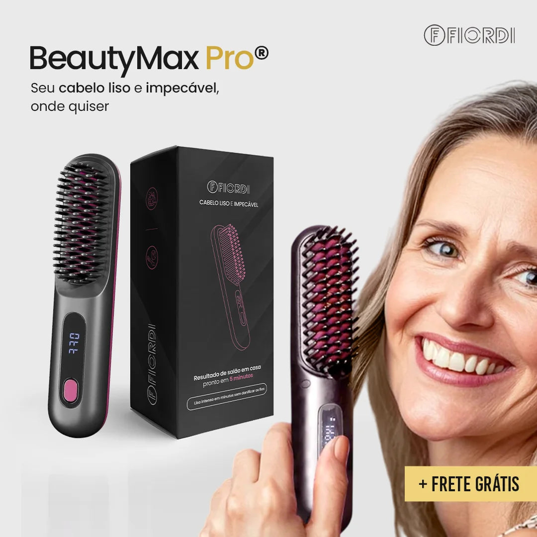 Escova Alisadora Portátil - BeautyMax Pro™