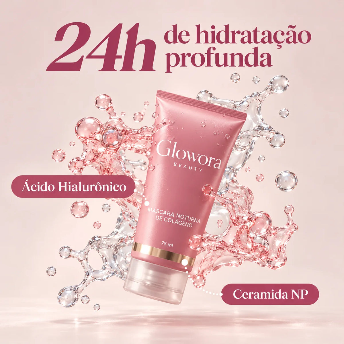 Glowora™ | Máscara Noturna de Bio-Colágeno