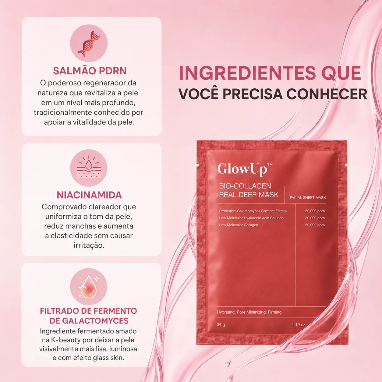 Máscara de Colágeno PDRN de Salmão - GlowUp™
