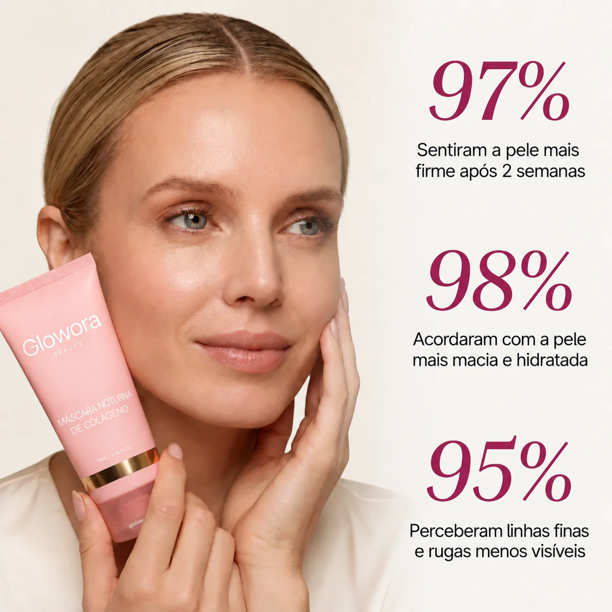 Glowora™ | Máscara Noturna de Bio-Colágeno