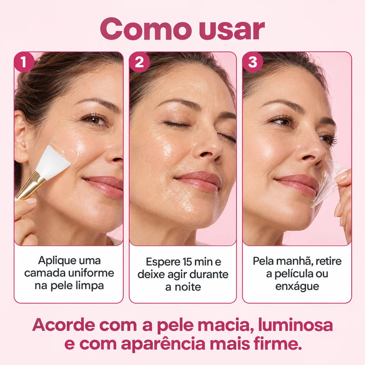 Glowora™ | Máscara Noturna de Bio-Colágeno