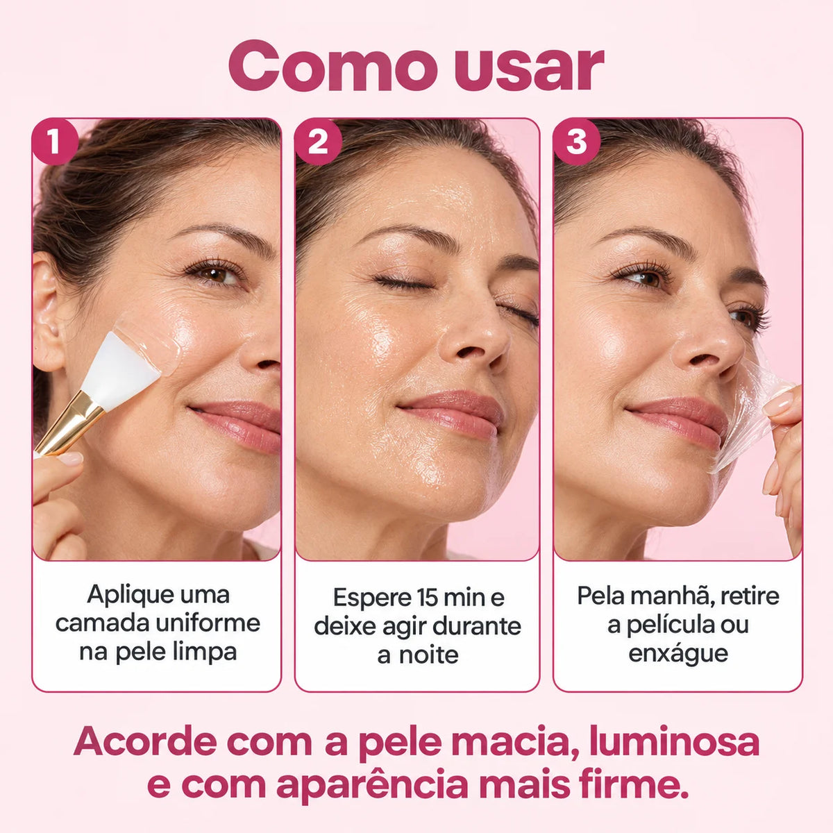 Glowora™ | Máscara Noturna de Bio-Colágeno
