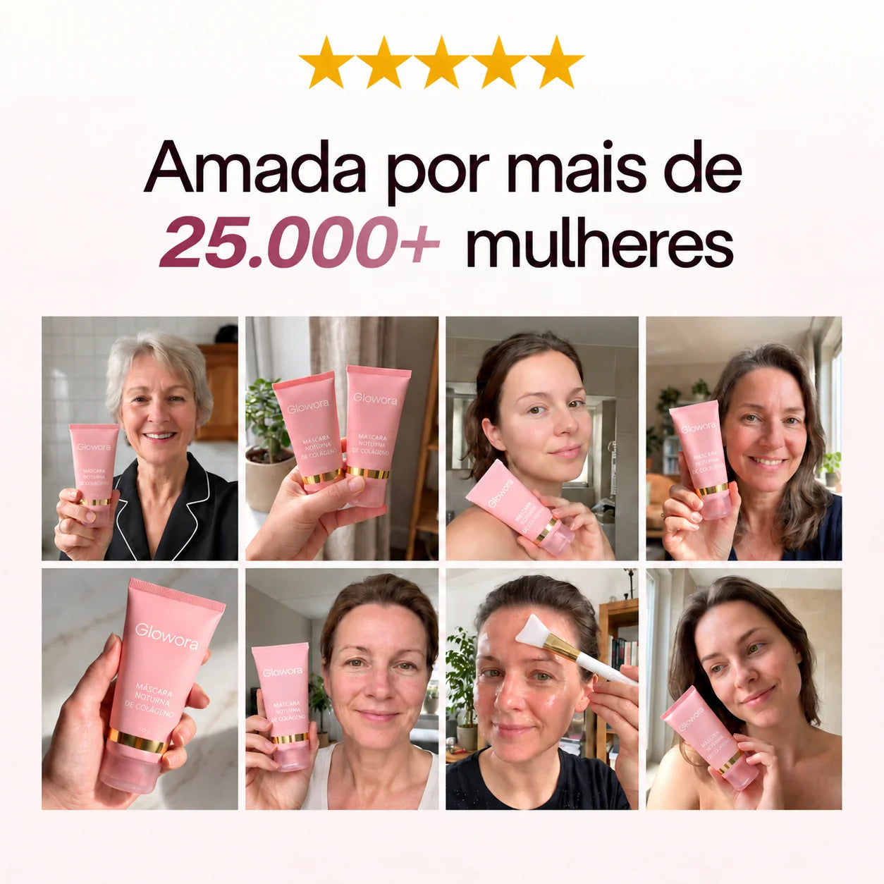 Glowora™ | Máscara Noturna de Bio-Colágeno