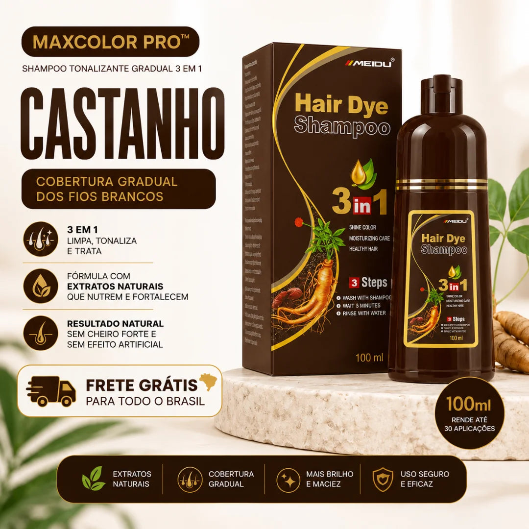 Shampoo Tonalizante Gradual 3 em 1 – MaxColor Pro™