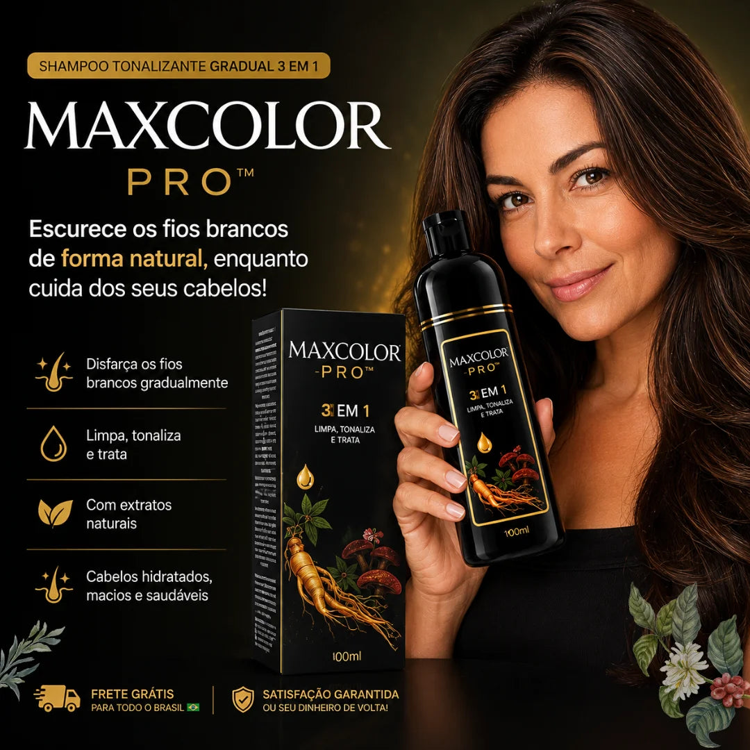 Shampoo Tonalizante Gradual 3 em 1 – MaxColor Pro™