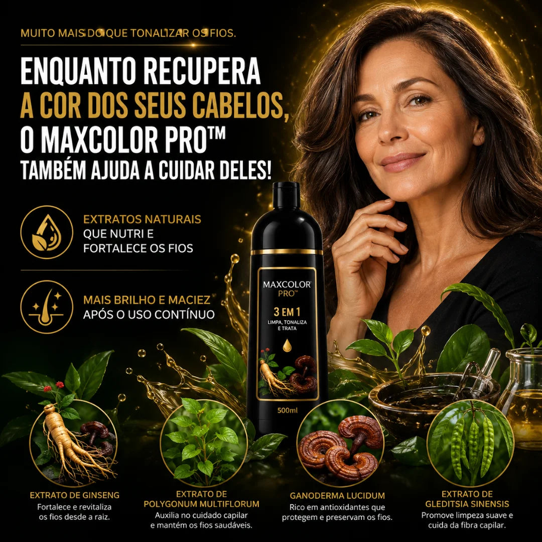 Shampoo Tonalizante Gradual 3 em 1 – MaxColor Pro™