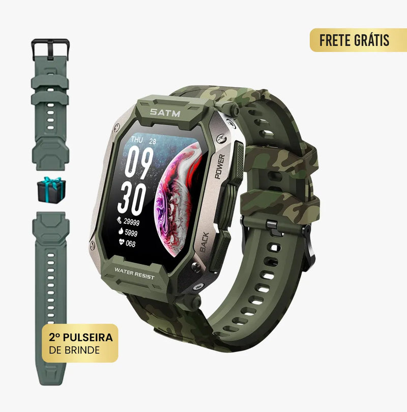 Smartwatch Militar - Navy Pro™ [2ª Pulseira de Brinde]