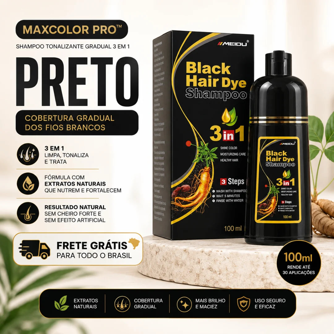 Shampoo Tonalizante Gradual 3 em 1 – MaxColor Pro™