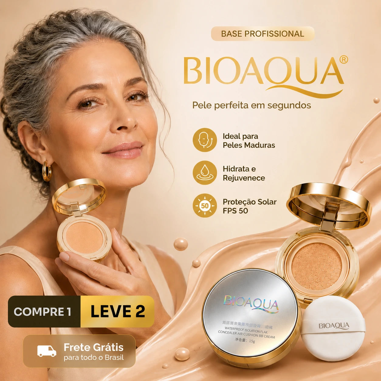 Base Profissional Hidratante - BioAqua® [Compre 1 e Leve 2]