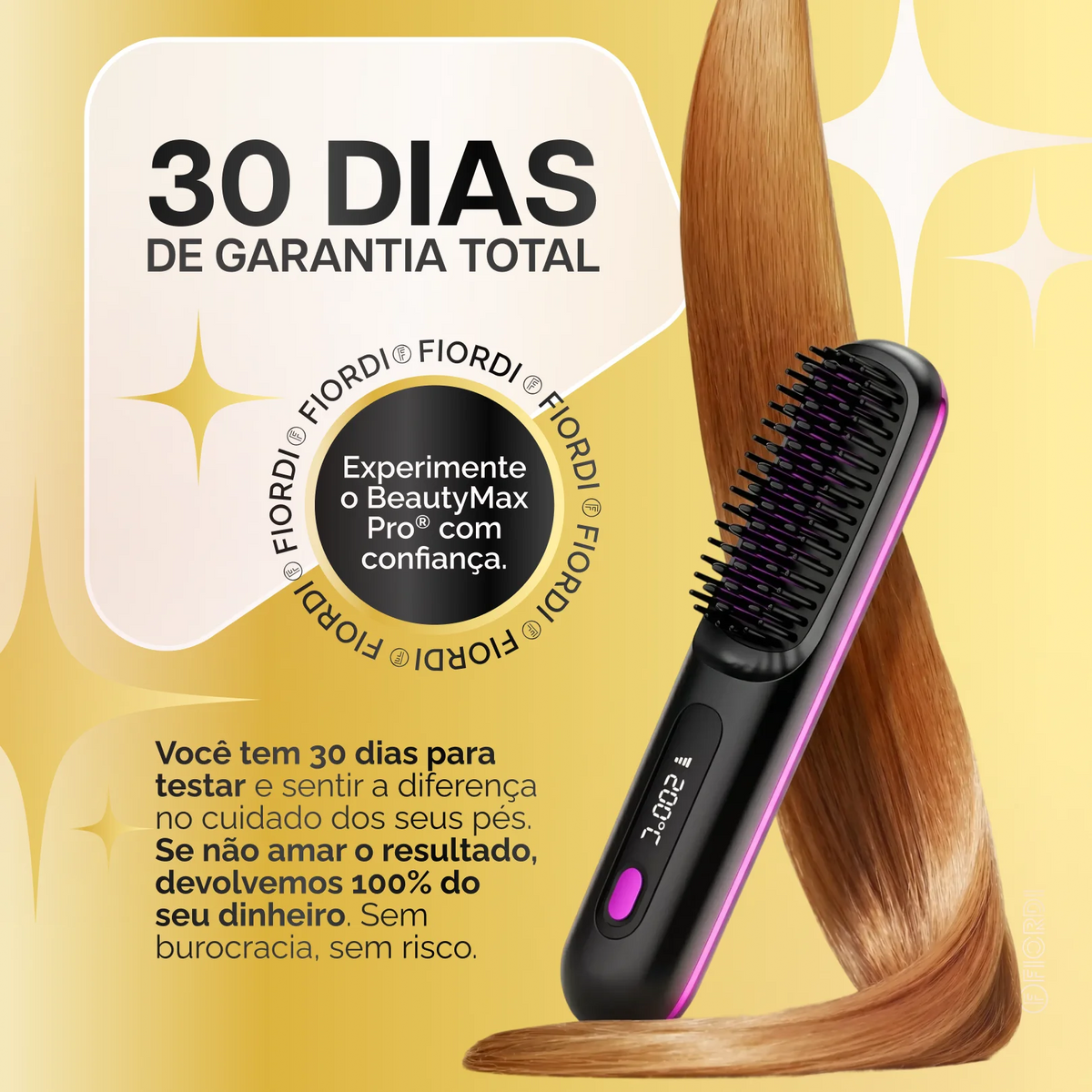 Escova Alisadora Portátil - BeautyMax Pro™