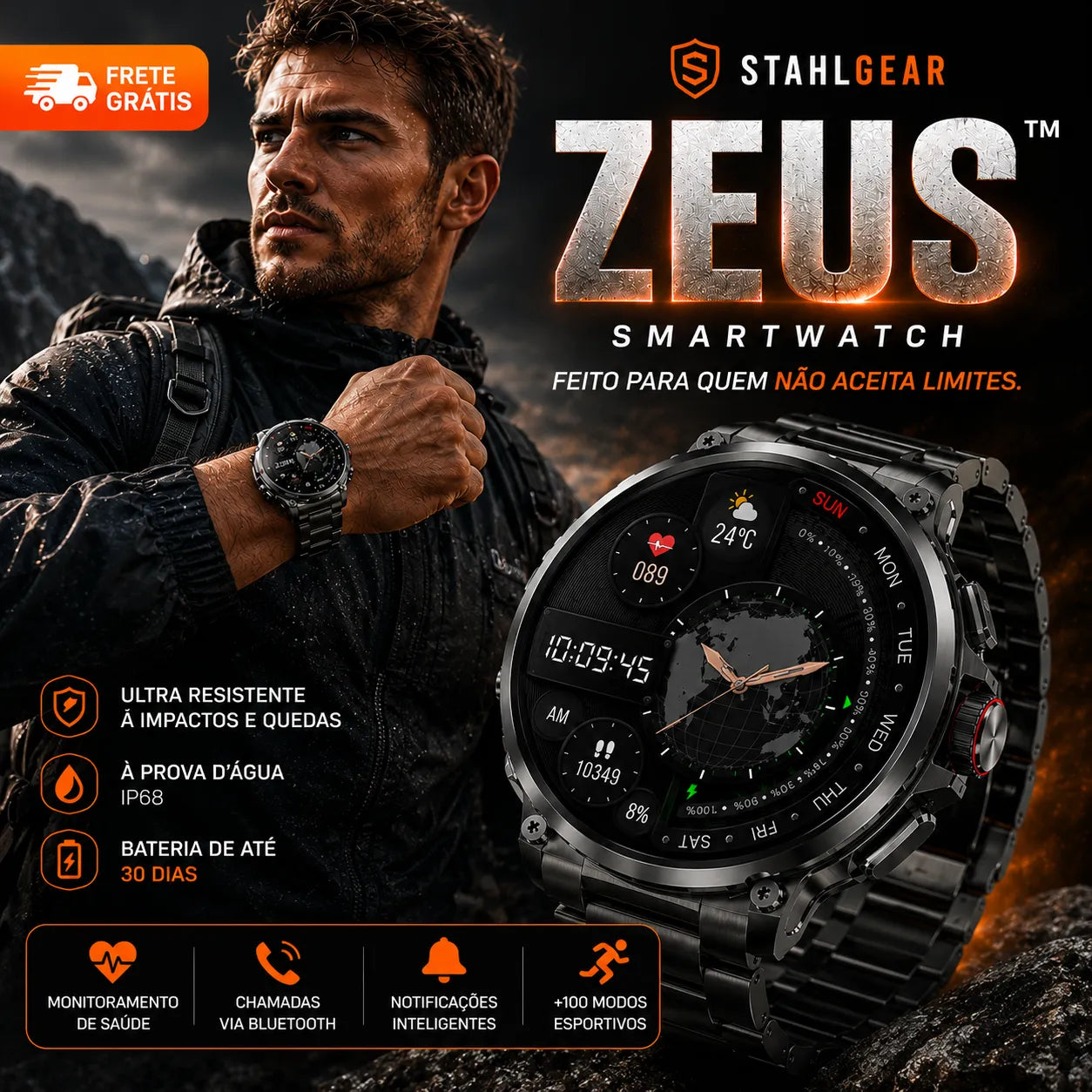 StahlGear Zeus™ Smartwatch Ultra Resistente