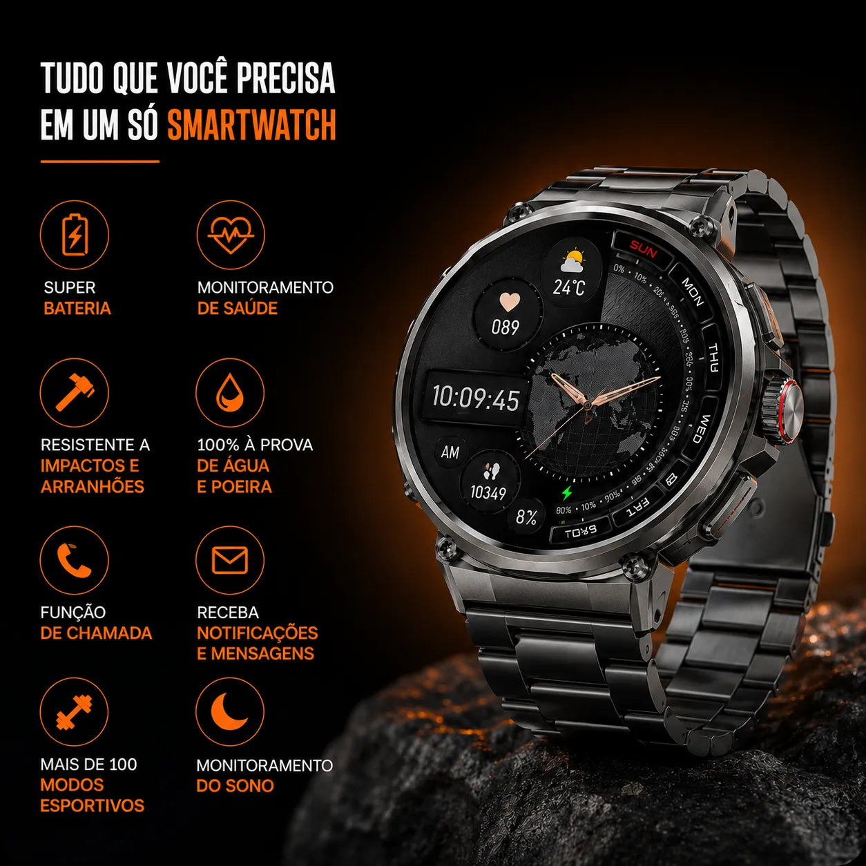 StahlGear Zeus™ Smartwatch Ultra Resistente
