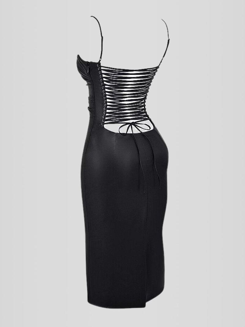 Vestido em Couro Helena