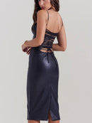 Vestido em Couro Helena