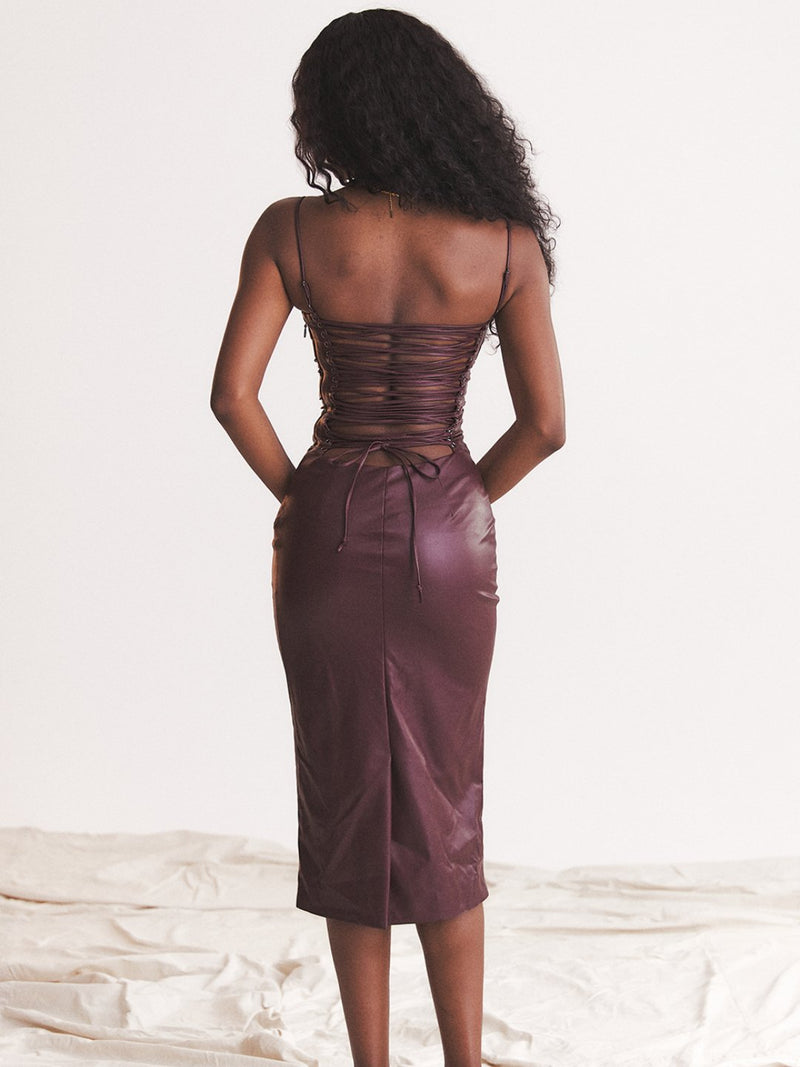 Vestido em Couro Helena